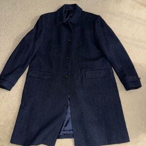 Men's Navy Wool Coat size 44R